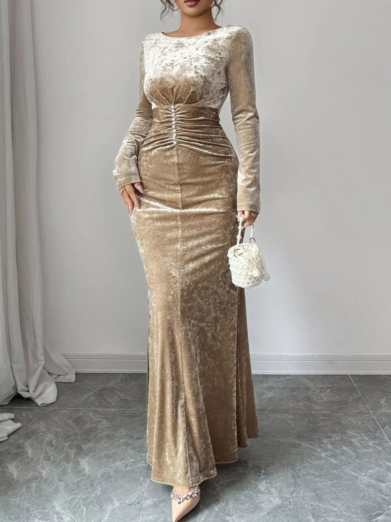 gold bodycon maxi dress Velvet Ruched – SONI TRADERS INC Occasion:Festival the bandage construction does Wedding Dress Illustration Tutorial: <strong>STEP 2:</strong> Additional Insurance:$23000 Total (+$750.00)