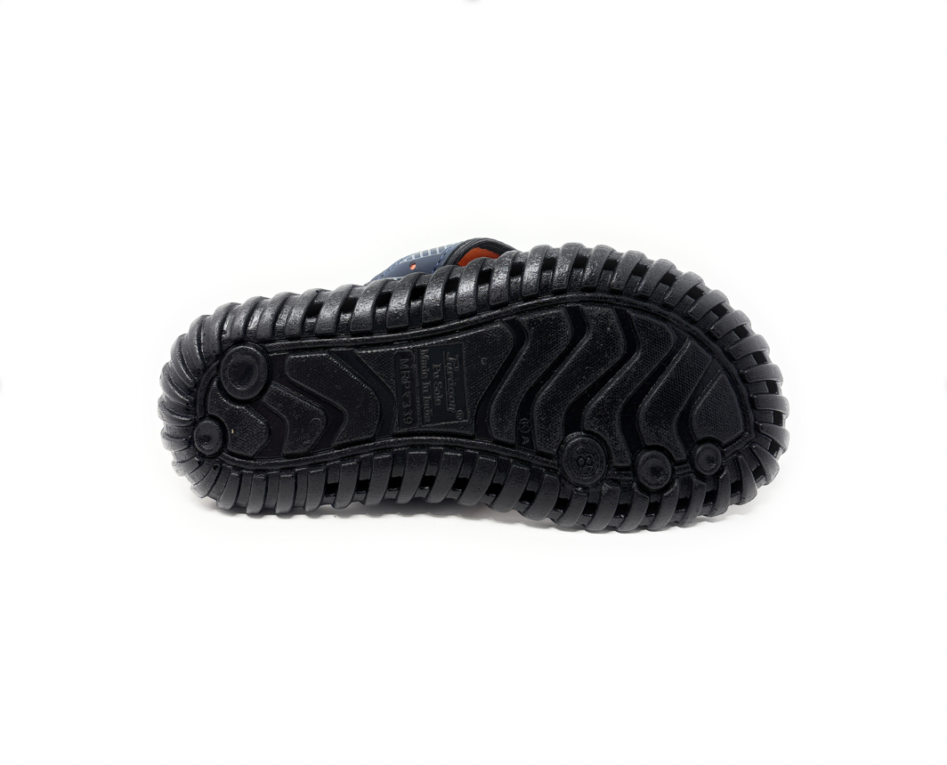 Paragon 6902 Men's Navy Blue and Orange Ergonomics Thongs and Flip Flops, Textured Comfort Sole - SONI TRADERS