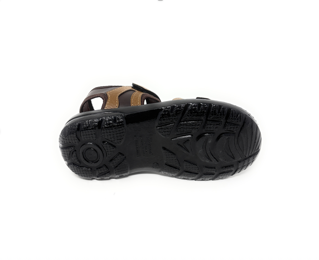 Paragon Mens 8885 Dark Brown Adjustable Straps Open Toe Sandals