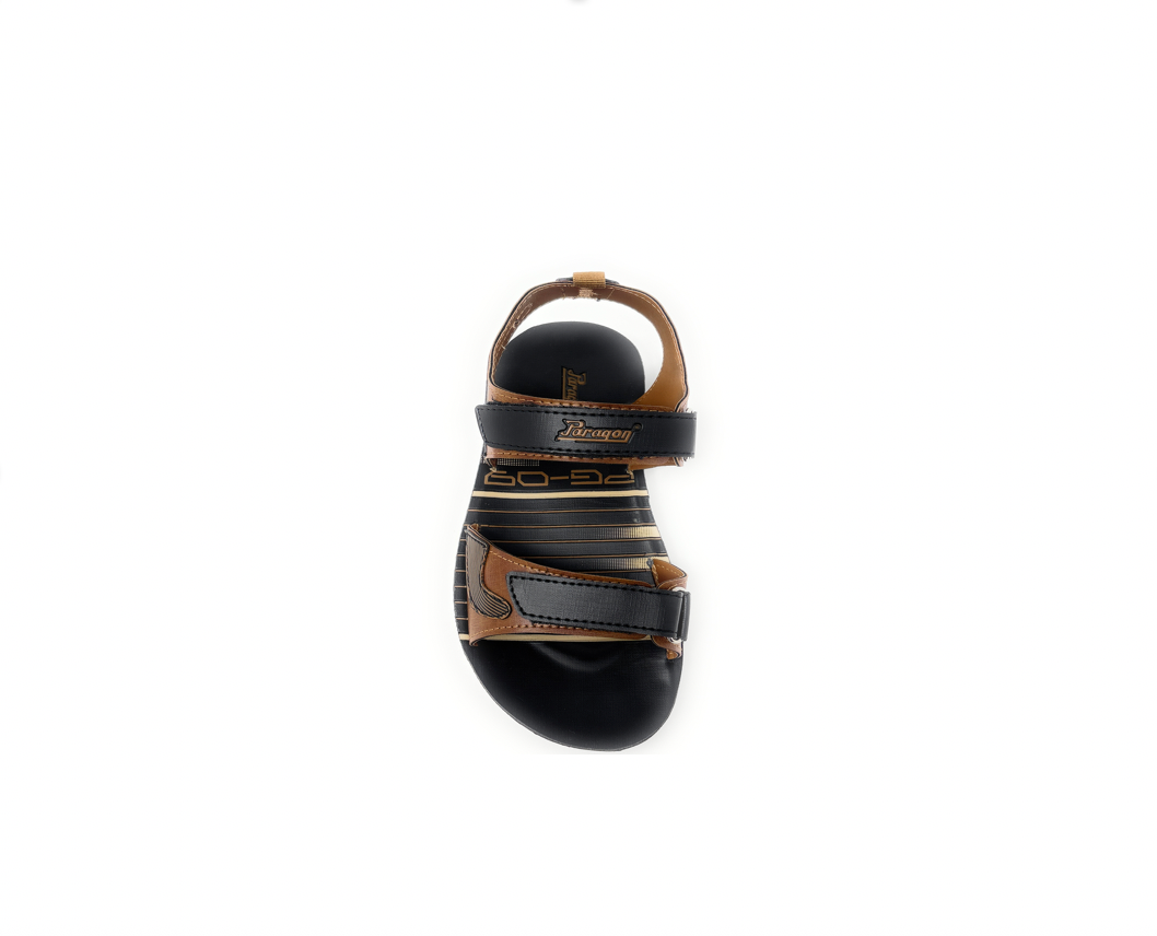 Paragon Mens 8754 Brown and Black Adjustable Straps Casual Comfort Open Toe Sandals