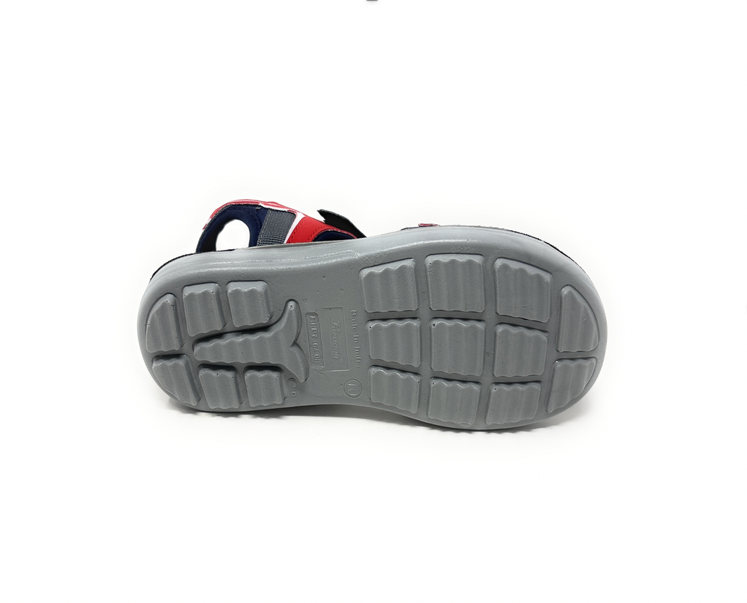 Paragon Mens 8750 Red Navy Turquoise Adjustable Hook-and-Loop Straps Sport Sandals
