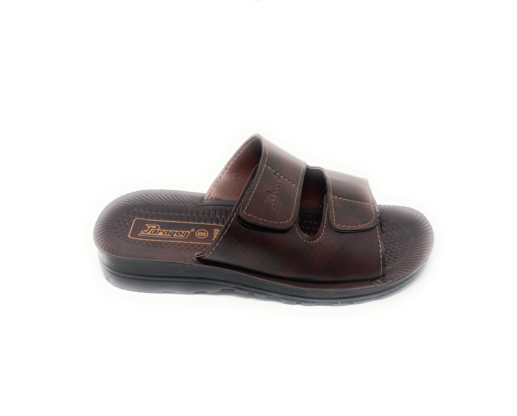 Paragon Mens 6645 Cherry Casual Flip Flop Thong with Adjustable Straps Slip-On Sandals