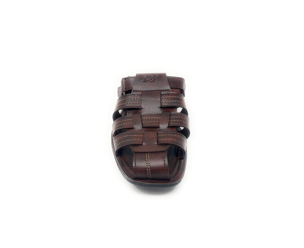 Paragon Mens 9641 Brown Fisherman Adjustable Sandals With Ergonomics Thong