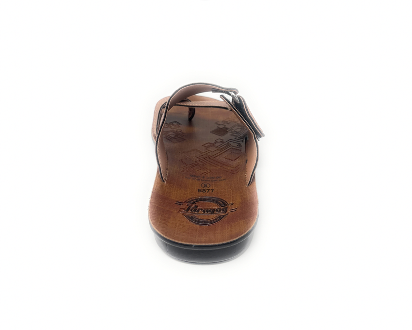 Paragon Mens 6877 Tan Adjustable Strap Toe Loop Casual Flip Flops Sandals
