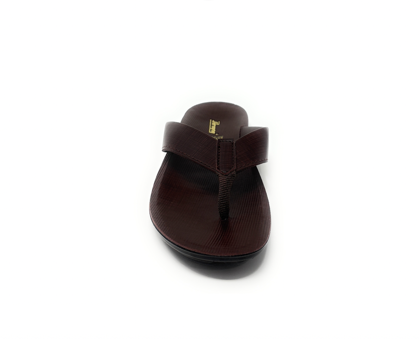 Paragon Mens 6194 Dark Brown Classsic Flip Flop Sandals with Ergonomic Thong
