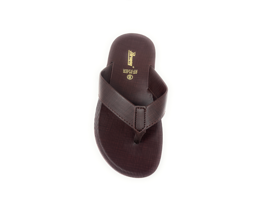Paragon Mens 6194 Dark Brown Classsic Flip Flop Sandals with Ergonomic Thong
