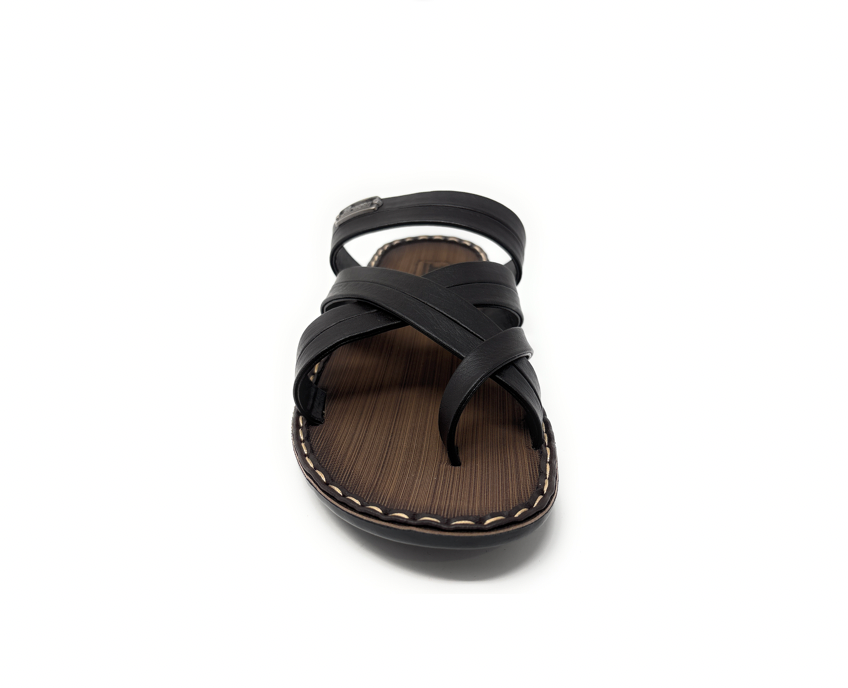 Paragon Mens 6210 Dark Brown Comfortable Strappy Flip Flop Sandals