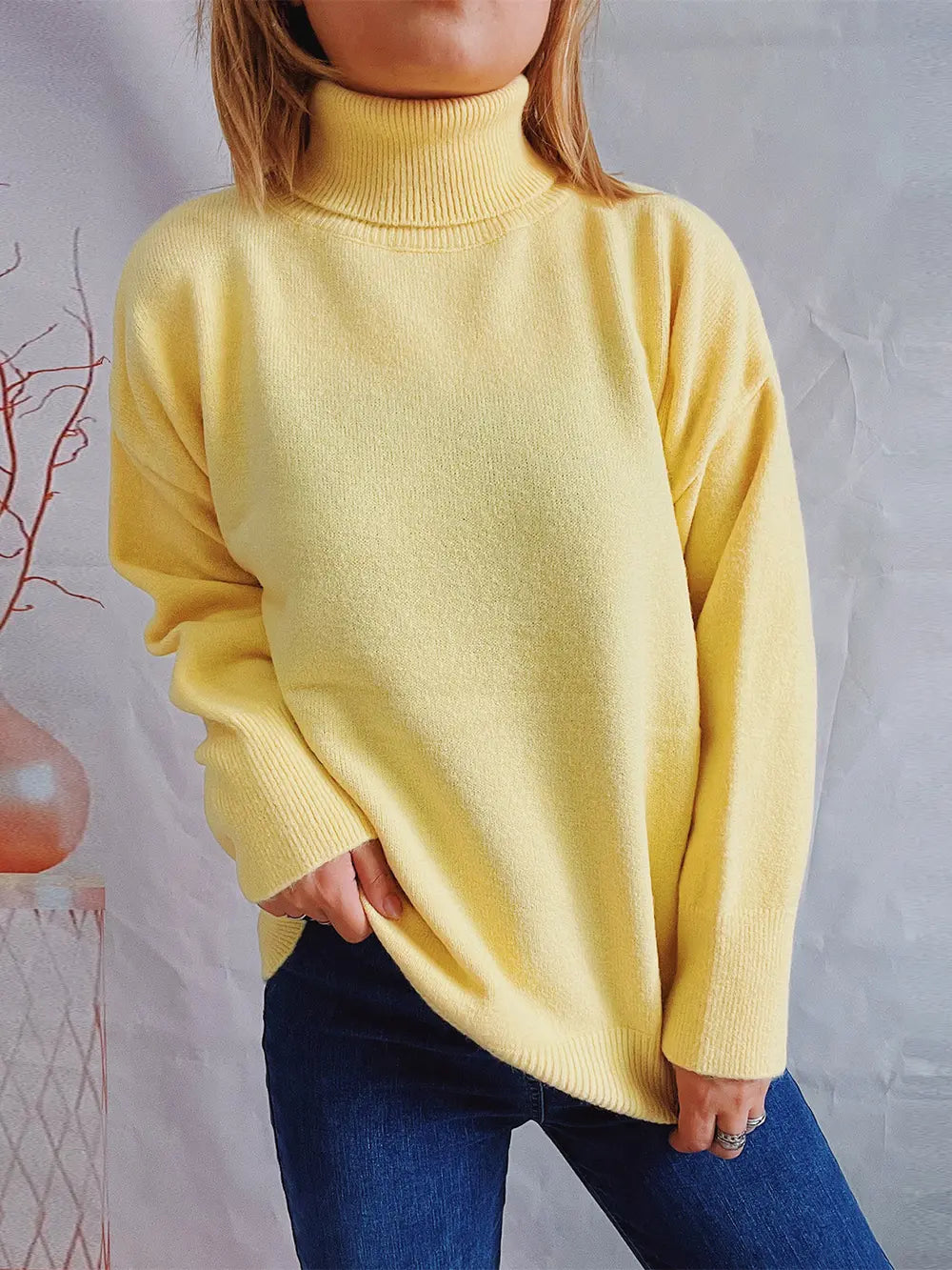 Turtleneck Long Sleeve Sweater SONI TRADERS INC