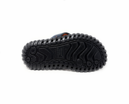 Paragon 6902 Men's Navy Blue and Orange Ergonomics Thongs and Flip Flops, Textured Comfort Sole - SONI TRADERS