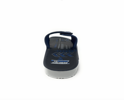 Paragon Men's 6649  Navy Blue and Black Adjustable Velcro Casual Slip-On Sandals, Open Toe, Water Resistant - SONI TRADERS