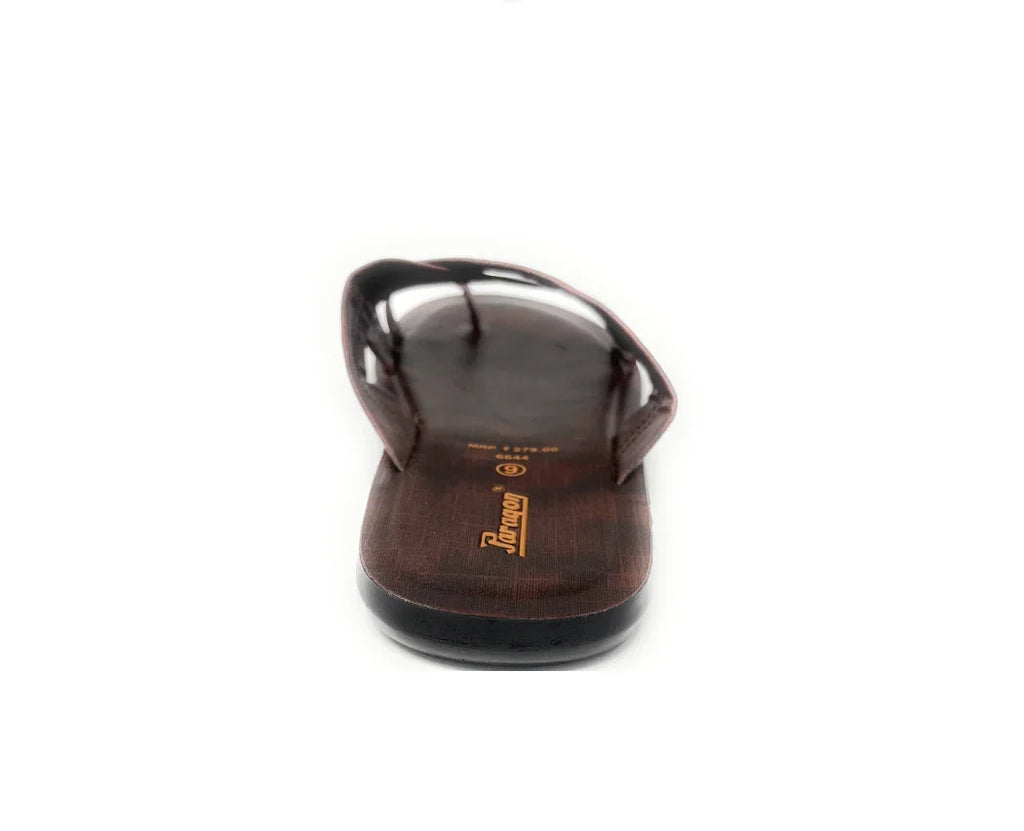 Men's brown slip-on sandal with open toe and dark sole, ideal summer footwear