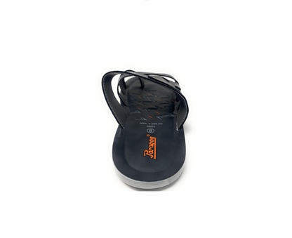 Paragon Mens 6693 Strappy Navy Blue and Grey Flip Flop Sandals with Comfort Footbed