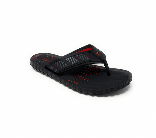 Paragon 6902 Men's Black and Red Ergonomics Thongs and Flip Flops, Textured Comfort Sole - SONI TRADERS