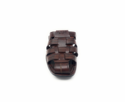 Paragon Mens 9641 Brown Fisherman Adjustable Sandals With Ergonomics Thong