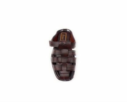 Paragon Mens 9641 Brown Fisherman Adjustable Sandals With Ergonomics Thong