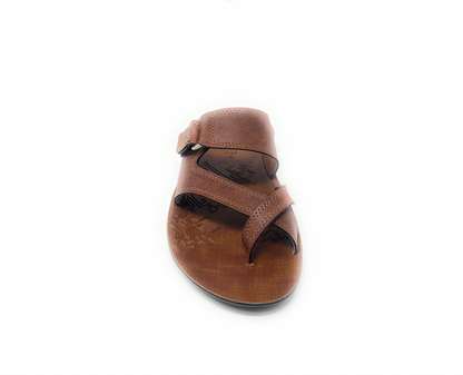 Paragon Mens 6877 Tan Adjustable Strap Toe Loop Casual Flip Flops Sandals