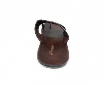Paragon Mens 6193 Brown Premium Synthetic Leather Flip Flop Sandals